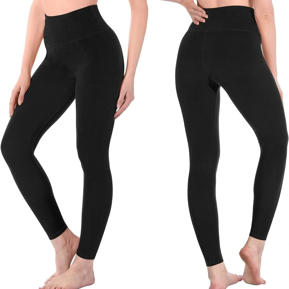 Women's Black High-Waisted Leggings 1 pair - Picture 2 of 6